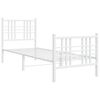 vidaXL Estrutura de cama com cabeceira e p&eacute;s 80x200 cm metal branco