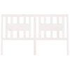 vidaXL Cabeceira de cama 146x4x100 cm pinho maci&ccedil;o branco