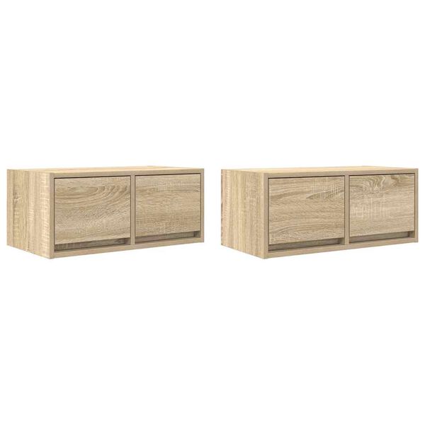vidaXL M&oacute;veis de TV 2pcs 60x31x25,5cm deriv. madeira carvalho sonoma