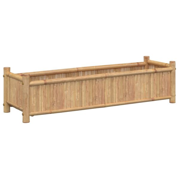 vidaXL Vaso/floreira de jardim 100x30x25 cm bambu