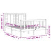 vidaXL Estrutura de cama de casal c/ cabeceira madeira maci&ccedil;a