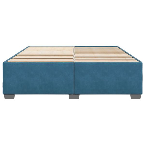 vidaXL Estrutura de cama 180x200 cm veludo azul