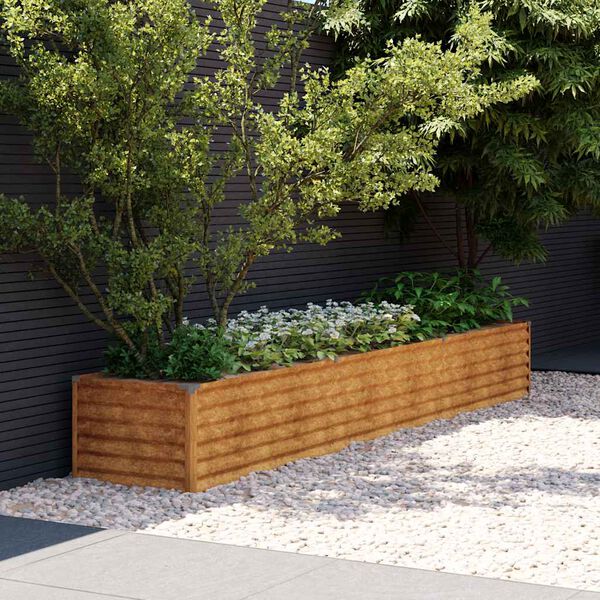 vidaXL Canteiro elevado de jardim 291x50x36 cm A&ccedil;o Corten