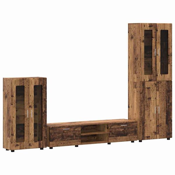vidaXL Conjunto de m&oacute;vel de TV com gaveta FLORIN Madeira antiga