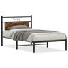 vidaXL Estrutura cama s/ colch&atilde;o derivados de madeira carvalho fumado