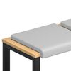 vidaXL Almofada de Banco 2 pcs Veludo Texturizado Cinzento-claro