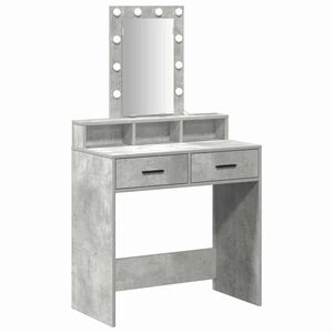 vidaXL Mesa de vestir Cinzeto 79 x 41 x 140 cm Derivados de Madeira