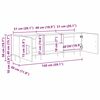 vidaXL Gabinete para TV Madeira antiga 150 x 30 x 50 cm