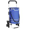 vidaXL Carrinho de Compras Azul 47 x 39 x 100,5 cm Tecido Oxford