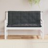vidaXL Almofad&otilde;es p/ banco jardim 2 pcs 120x50x7cm tecido xadrez preto