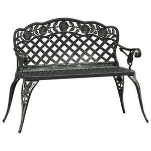 vidaXL Banco de jardim 108 cm alum&iacute;nio fundido verde