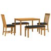 vidaXL Conjunto de sala de jantar 5 unid. Preto