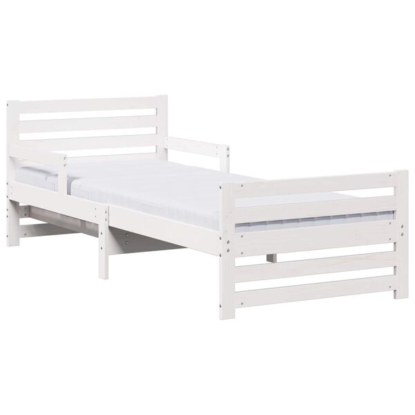 vidaXL Estrutura da Cama Branco 80 x 200 cm Madeira de Pinheiro S&oacute;lida
