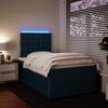 vidaXL Cama boxspring com colch&atilde;o 120x200 cm veludo azul