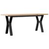 vidaXL Mesa de centro estrutura em Y 110x40x45,5cm pinho/a&ccedil;o