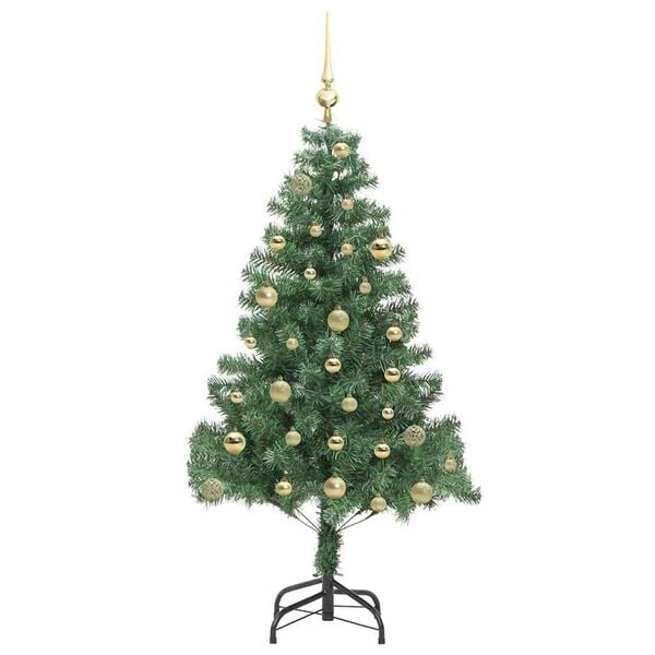 vidaXL &Aacute;rvore de Natal com 150 LEDs com suporte Verde 150 cm PVC