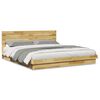 vidaXL Estrutura cama cabeceira sem colch&atilde;o 180x200 cm maci&ccedil;a carvalho