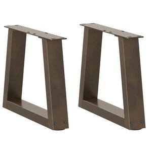 vidaXL P&eacute;s para mesa de centro em formato de V, 2 pe&ccedil;as, a&ccedil;o natural, 30x(30-31,3) cm, a&ccedil;o