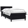 vidaXL Cama com molas/colch&atilde;o 100x220 cm veludo preto