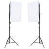 vidaXL Kit estúdio fotográfico c/ conj. de iluminação/fundo/refletor