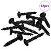 vidaXL Prego Autoperfurante 12 pcs Preto 4 x 25 mm A&ccedil;o