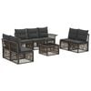 vidaXL Conjunto de Sof&aacute; de Jardim 8 unid. Cinzento vime PE
