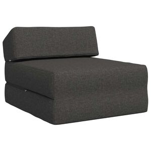 vidaXL Sof&aacute; Cama Dobr&aacute;vel Cinzento-Escuro 60 x 70 x 41 cm Tecido