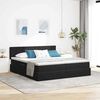vidaXL Cama com luzes de tira LED Preto 180 x 200 cm Veludo
