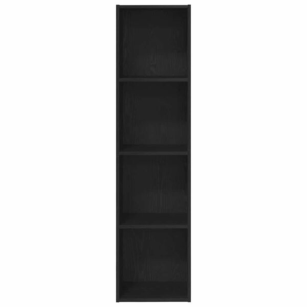 vidaXL Gabinete de Livros Carvalho Preto 143 x 30 x 36 cm