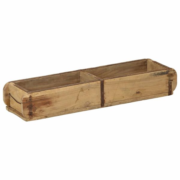 vidaXL Tabuleiro Castanho 57 x 15 x 9 cm Madeira Refor&ccedil;ada S&oacute;lida