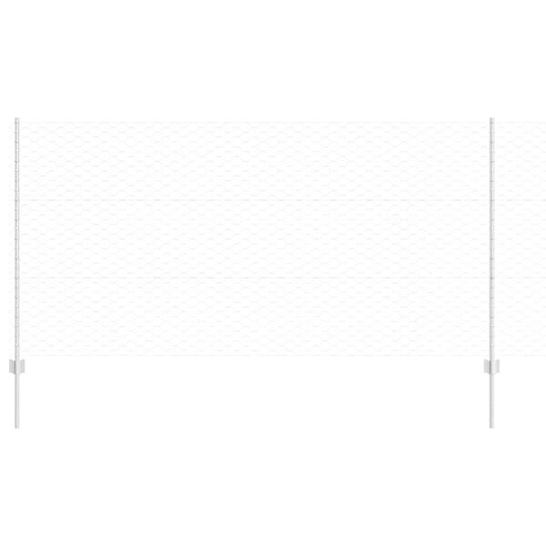 vidaXL Cerca com Poste Prateado 1,4 x 100 m A&ccedil;o