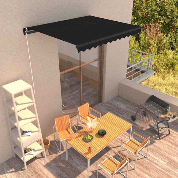 vidaXL Toldo retr&aacute;til manual 350x250 cm antracite