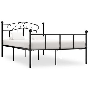vidaXL Estrutura de cama 120x200 cm metal preto