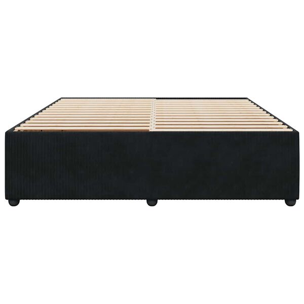 vidaXL Estrutura de cama sem colch&atilde;o 200x200 cm veludo preto