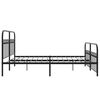 vidaXL Estrutura de cama com cabeceira e p&eacute;s 183x203 cm metal preto