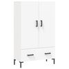 vidaXL Aparador alto 69,5x31x115 cm derivados de madeira branco