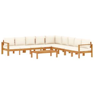 vidaXL 6 pcs conjunto de sof&aacute;s de jardim com almofad&otilde;es ac&aacute;cia maci&ccedil;a