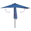 vidaXL Guarda-sol de Jardim Azul Azur 294 x 150 x 223 cm