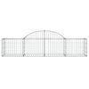 vidaXL Cestos gabião arqueados 50pcs 200x50x40/60 cm ferro galvanizado
