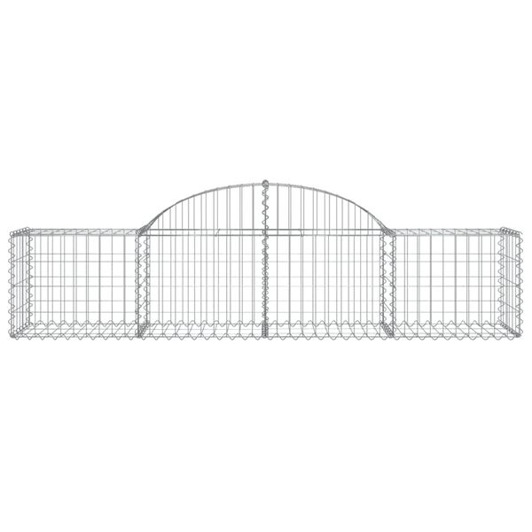 vidaXL Cestos gabião arqueados 50pcs 200x50x40/60 cm ferro galvanizado