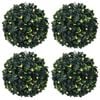vidaXL Bolas artificiais de buxo com luzes LED 4 pcs verde 12 cm