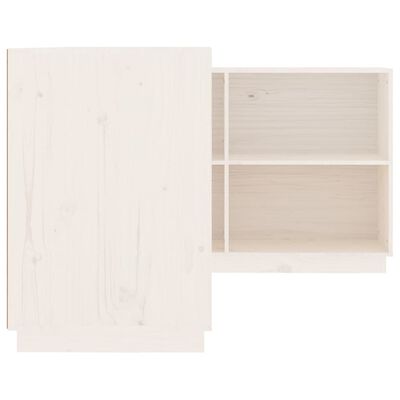 vidaXL Secretária 110x50x75 cm madeira de pinho maciça branco