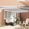 vidaXL Toldo Retr&aacute;til Cinzento-claro 350 x 250 cm Poli&eacute;ster e Metal