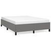vidaXL Estrutura de cama sem colch&atilde;o, cinza escuro, 137x190 cm, tecido