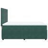 vidaXL Cama com molas/colch&atilde;o 140x190 cm veludo verde-escuro