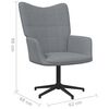 vidaXL Cadeira de descanso tecido cinzento-claro