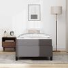vidaXL Estrutura da Cama com colch&atilde;o Cinzeto 100 x 200 cm tecido