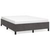 vidaXL Estrutura de cama sem colch&atilde;o, cinza escuro, 137x190 cm, veludo