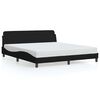 vidaXL Estrutura de cama Dover 160x200 cm tecido preto