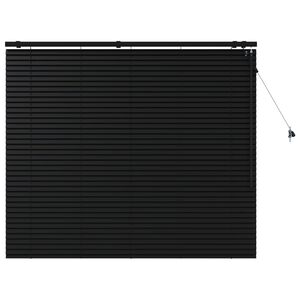 vidaXL Cortina Veneziana Preto 135 x 130 cm 35 mm